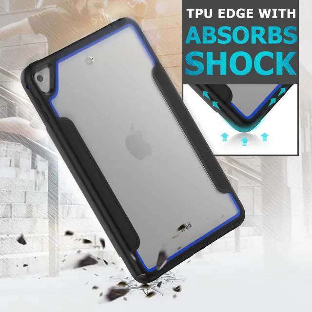 Alt view image 5 of 6 - iPad Mini 5 Case iPad Mini 4 Case Smart Protective Cover Auto Sleep Wake with Stylus Holder Three Layer Drop Protection Heavy Duty Stand Case for iPad Mini 5th / 4th Generation