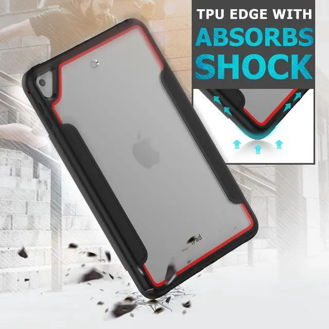 Alt view image 2 of 6 - iPad Mini 5 Case iPad Mini 4 Case Smart Protective Cover Auto Sleep Wake with Stylus Holder Three Layer Drop Protection Heavy Duty Stand Case for iPad Mini 5th / 4th Generation