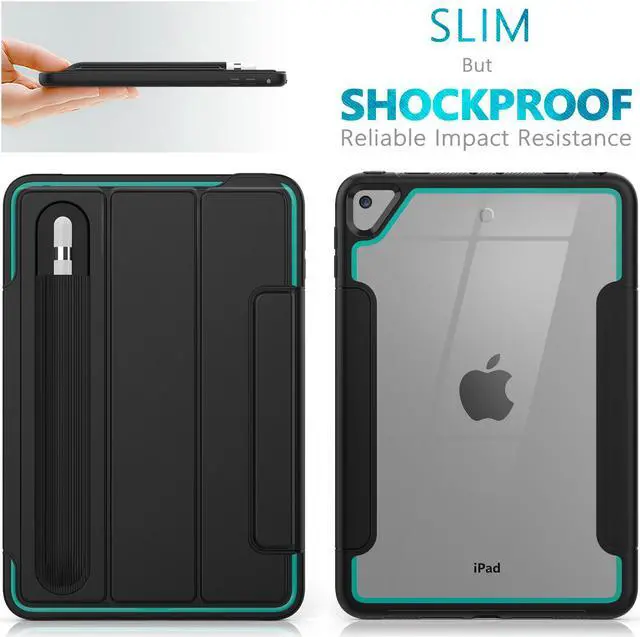 Alt view image 4 of 6 - iPad Mini 5 Case iPad Mini 4 Case Smart Protective Cover Auto Sleep Wake with Stylus Holder Three Layer Drop Protection Heavy Duty Stand Case for iPad Mini 5th / 4th Generation