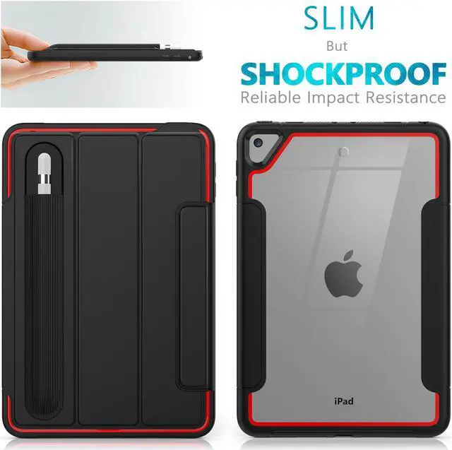 Alt view image 5 of 6 - iPad Mini 5 Case iPad Mini 4 Case Smart Protective Cover Auto Sleep Wake with Stylus Holder Three Layer Drop Protection Heavy Duty Stand Case for iPad Mini 5th / 4th Generation