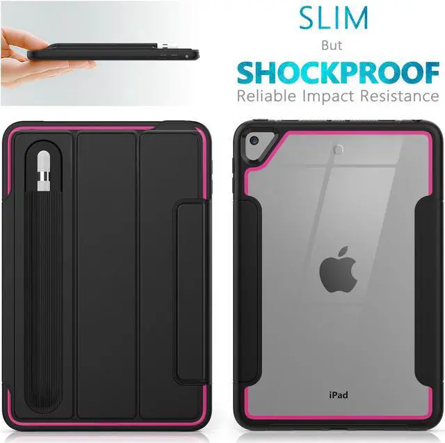 Alt view image 3 of 6 - iPad Mini 5 Case iPad Mini 4 Case Smart Protective Cover Auto Sleep Wake with Stylus Holder Three Layer Drop Protection Heavy Duty Stand Case for iPad Mini 5th / 4th Generation