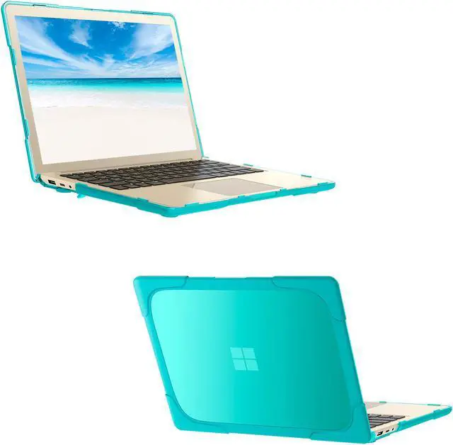 Alt view image 3 of 7 - Surface Laptop 3 15 inch Case with Keyboard Cover [Heavy Duty] Slim Rubberized Shockproof Hard Cover with Fold Kickstand forMicrosoft Surface Laptop 3 15 inch cover Model 1873