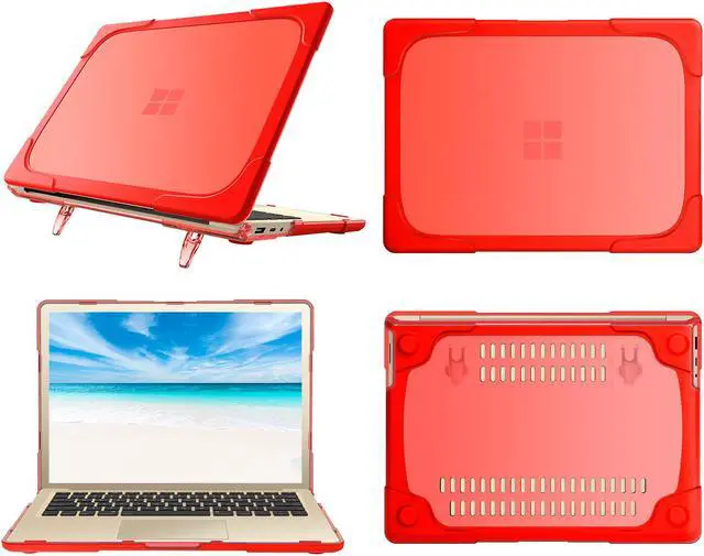 Alt view image 4 of 7 - Surface Laptop 3 15 inch Case with Keyboard Cover [Heavy Duty] Slim Rubberized Shockproof Hard Cover with Fold Kickstand for Microsoft Surface Laptop 3 15 inch cover Model 1873