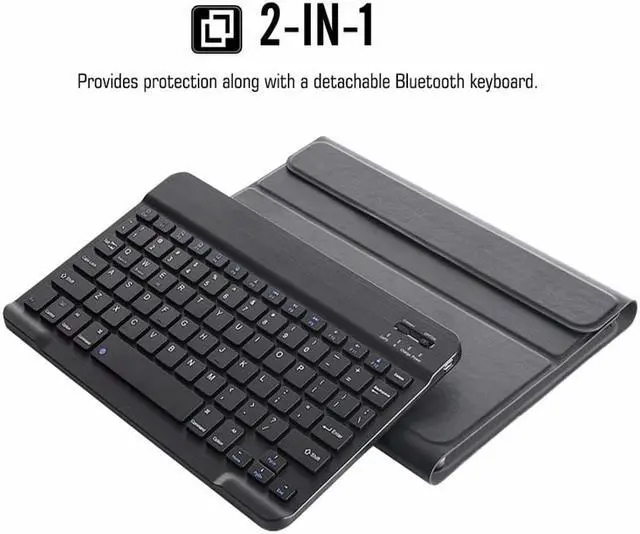 Alt view image 4 of 7 - Huawei MatePad T8 8.0 inch Keyboard Case PU Leather Tablet Cover with Detachable Bluetooth Keyboard for for Huawei Matepad T8 Model Kobe2-L03 KOB2-L09 2020