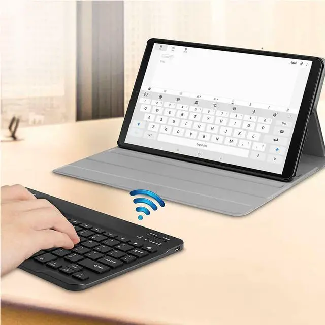 Alt view image 5 of 7 - Huawei MatePad T8 8.0 inch Keyboard Case PU Leather Tablet Cover with Detachable Bluetooth Keyboard for for Huawei Matepad T8 Model Kobe2-L03 KOB2-L09 2020