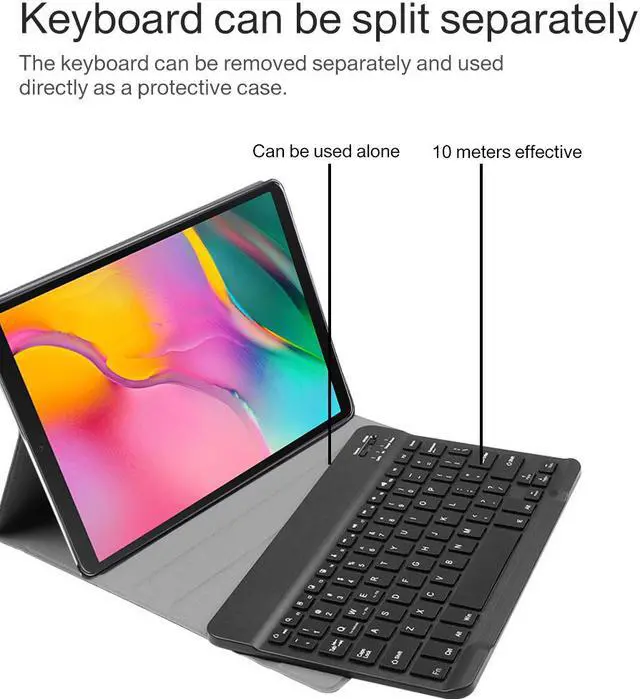 Alt view image 3 of 6 - Galaxy Tab A7 SM-T500 SM-T505 10.4 inch 2020 Keyboard Case with Pen Holder Slim Shell Magnetic Detachable Wireless 7 Colors Backlit Keyboard Cover for Samsung Galaxy Tab A7 T500 T505 10.4"