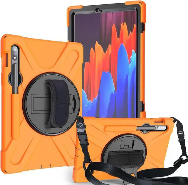 Main image of Galaxy Tab S8 2022 / Tab S7 2020 11 Inch Case Model SM-X700/SM-706/SM-T870/SM-T875/SM-T878 with S Pen Holder, Rugged Heavy Duty Shockproof Rotating Kickstand Protective Cover for Galaxy Tab S8 S7 11"