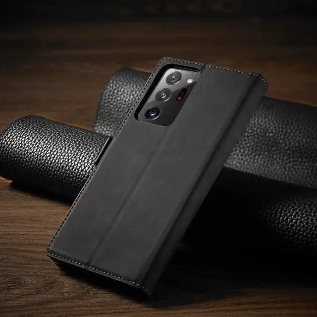 Alt view image 6 of 6 - Samsung Galaxy Note 20 Ultra 5G Case, Premium PU Leather Cover TPU Bumper with Card Holder Kickstand Hidden Magnetic Shockproof Flip Wallet Case for Samsung Galaxy Note 20 Ultra 5G