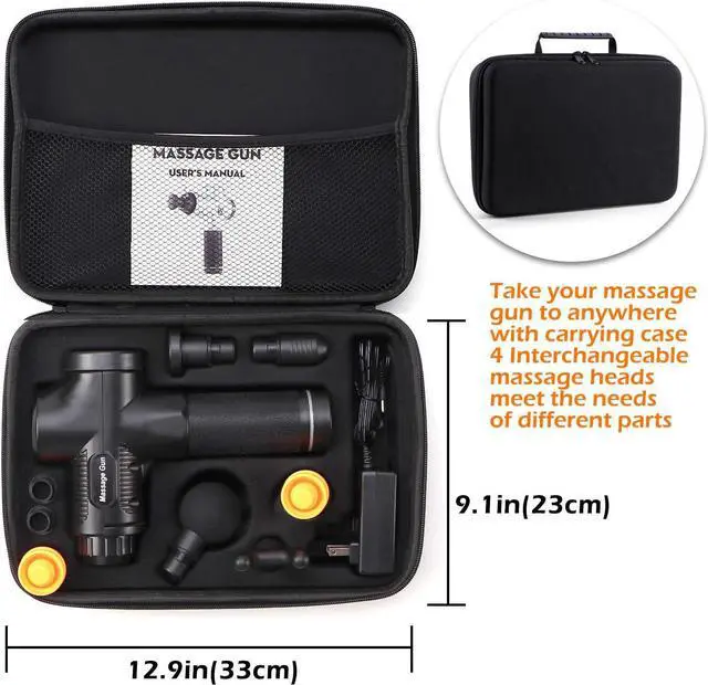 Alt view image 5 of 7 - Massage Gun Handheld Deep Muscle Massager Cordless Vibration Massage Device Helps Relieve Muscle Soreness and Stiffness