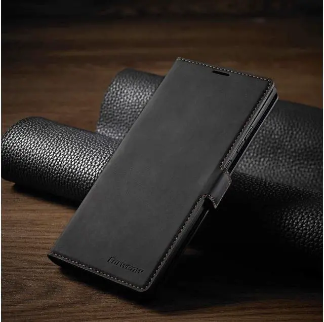 Alt view image 5 of 6 - Samsung Galaxy Note 20 5G 6.7 inch Case Premium PU Leather Cover TPU Bumper with Card Holder Kickstand Hidden Magnetic Adsorption Shockproof Flip Wallet Case for Samsung Galaxy Note 20 5G 6.7 inch