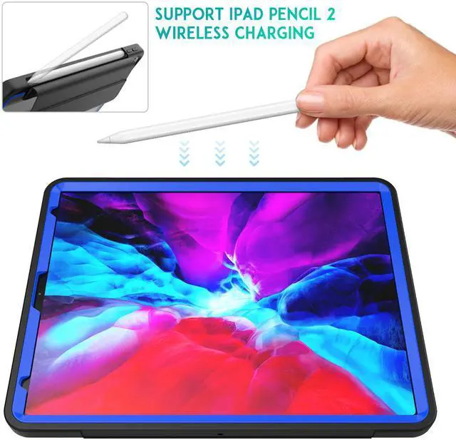 Alt view image 7 of 7 - iPad Pro 12.9 inch Case 2020 2018 with Stand / Pencil Holder, Auto Wake/Sleep - Support Pencil Wireless Charging - Smart Protective Cover for iPad Pro 12.9 inch 2020 2018