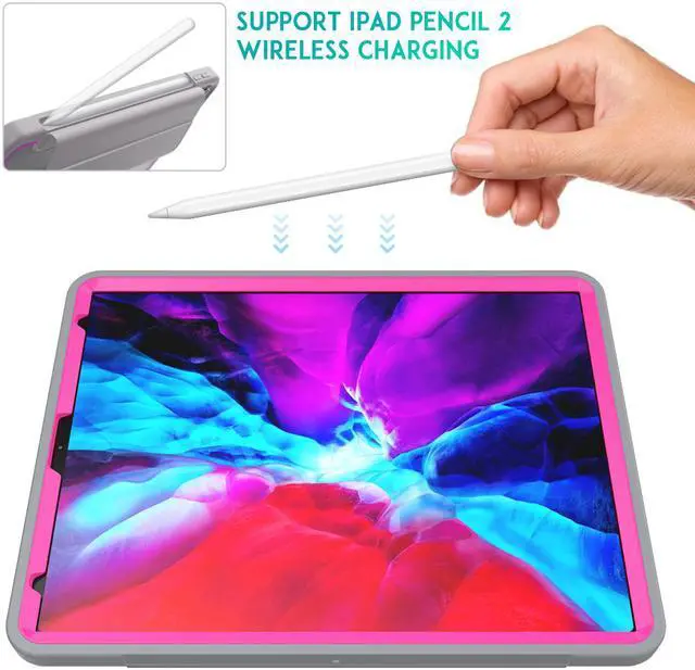 Alt view image 7 of 7 - iPad Pro 12.9 inch Case 2020 2018 with Stand / Pencil Holder, Auto Wake/Sleep - Support Pencil Wireless Charging - Smart Protective Cover for iPad Pro 12.9 inch 2020 2018