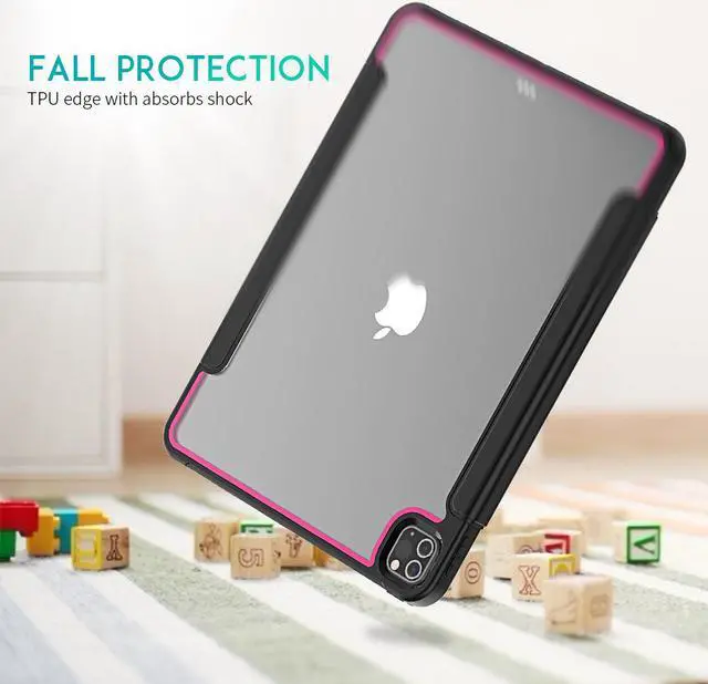 Alt view image 6 of 7 - iPad Pro 12.9 inch Case 2020 2018 with Stand / Pencil Holder, Auto Wake/Sleep - Support Pencil Wireless Charging - Smart Protective Cover for iPad Pro 12.9 inch 2020 2018