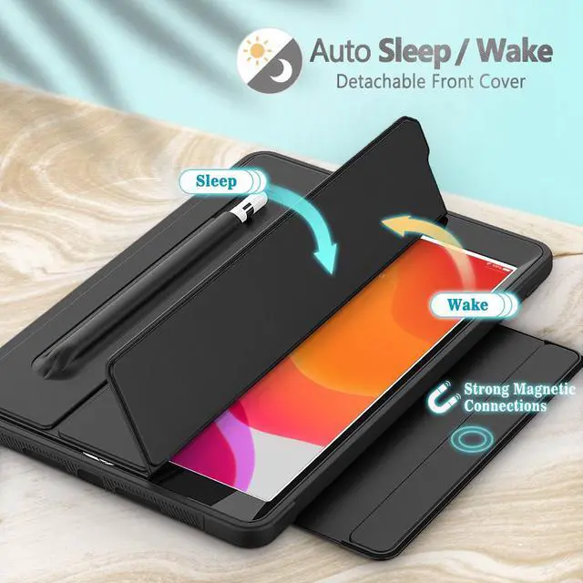 Alt view image 3 of 6 - iPad 8th Generation 2020 / iPad 7th Generation 2019 Case with Pencil Holder Smart Stand Cover with Auto Wake Sleep for iPad 10.2" iPad 8th Gen 2020 and iPad 7th Gen 2019