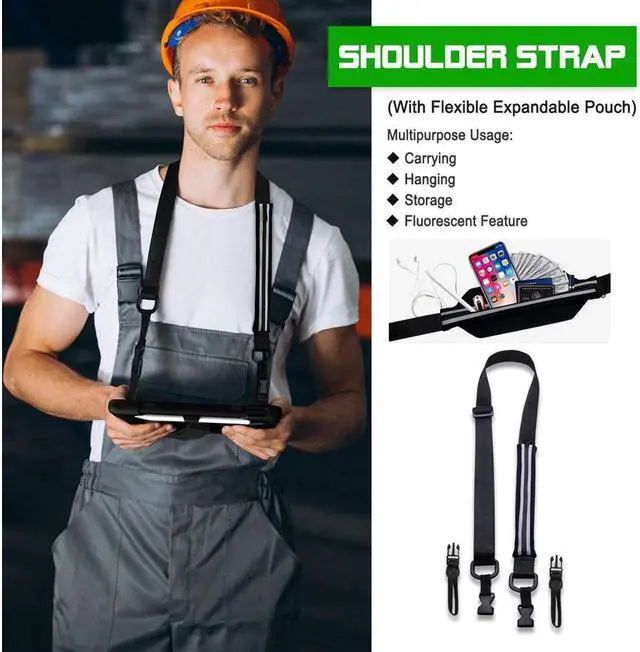 Alt view image 6 of 7 - New iPad 8 10.2 inch 2020 8th Generation / iPad 10.2 inch 2019 iPad 7th Generation Case with Pencil Holder / Rotatable Stand / Hand Strap and Shoulder Belt Shockproof Cover