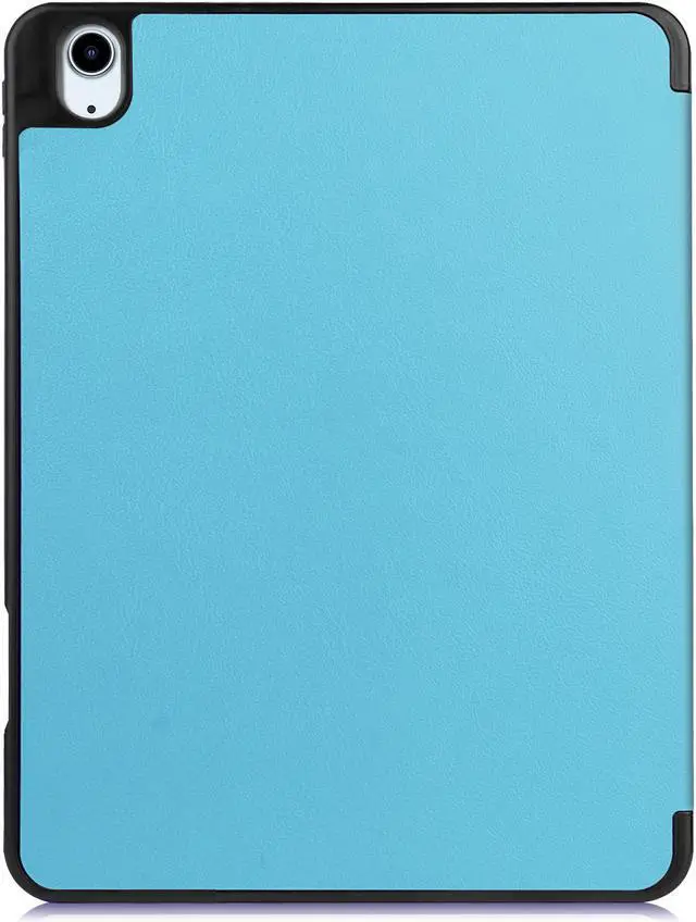 Alt view image 5 of 7 - Case for New iPad Air 5 Air 4 10.9 Inch 2022 2020 5th 4th Generation with Pencil Holder, Lightweight Soft TPU Back and Trifold Smart Protective Cover with Auto Sleep/ Wake