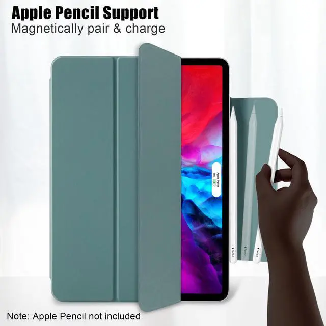 Alt view image 4 of 7 - Case for New iPad Air 4 10.9 Inch 2020 4th Generation with Pencil Holder Smart Protective Stand Cover with Auto Sleep Wake