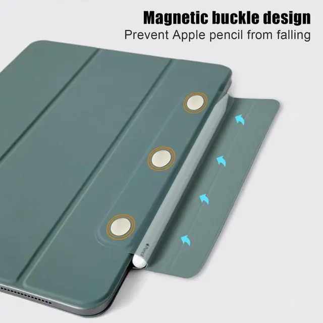 Alt view image 2 of 7 - Case for New iPad Air 4 10.9 Inch 2020 4th Generation with Pencil Holder Smart Protective Stand Cover with Auto Sleep Wake