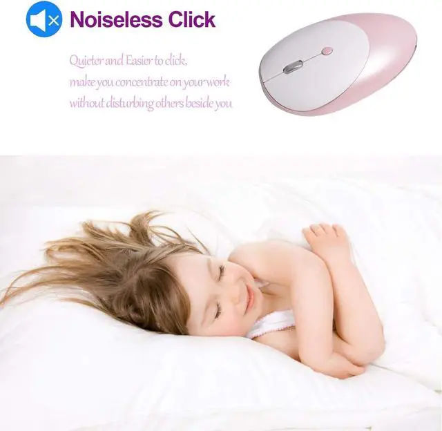 Alt view image 4 of 7 - Bluetooth Wireless Mouse with Rechargeable Slient 3 Modes 2.4G + Bluetooth 3.0 / 5.0 Mouse Compatible with iPhone,iPad, MAC OS,Windows, Android Devices