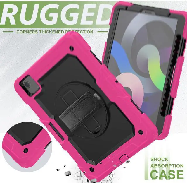 Alt view image 3 of 7 - Case for iPad Air 5 / Air 4 10.9 inch 2022 2020 and iPad Pro 11 inch 2021 2020 2018 with 360 Degree Rotating / Shoulder Strap Protective Cover