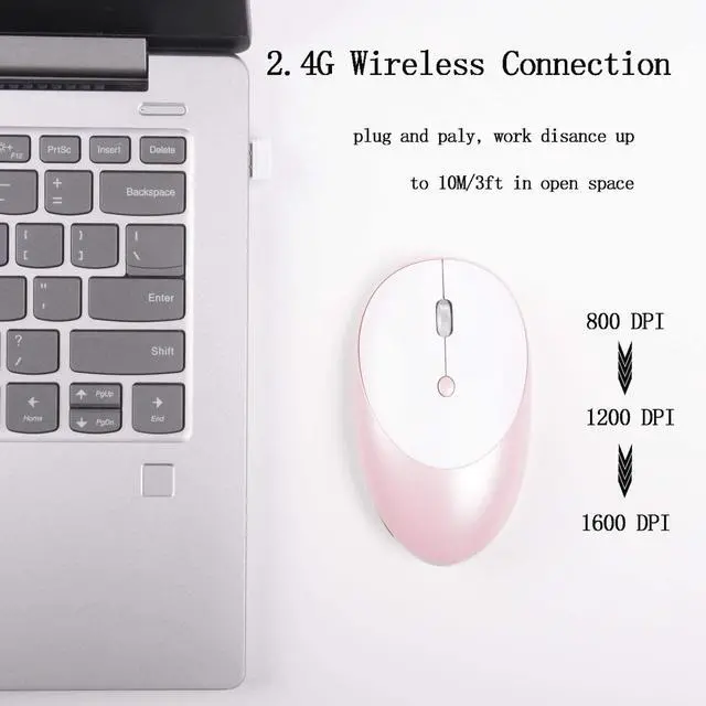 Alt view image 3 of 7 - Bluetooth Wireless Mouse with Rechargeable Slient 3 Modes 2.4G + Bluetooth 3.0 / 5.0 Mouse Compatible with iPhone,iPad, MAC OS,Windows, Android Devices