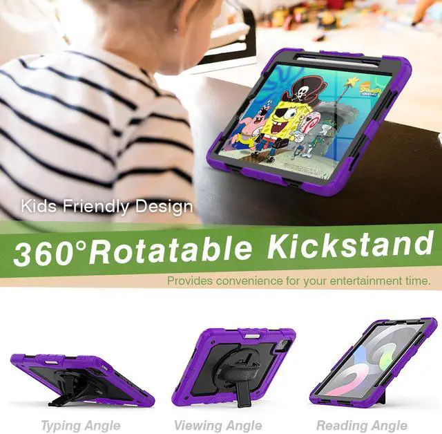 Alt view image 2 of 7 - Case for iPad Air 5 / Air 4 10.9 inch 2022 2020 and iPad Pro 11 inch 2021 2020 2018 with 360 Degree Rotating / Shoulder Strap Protective Cover
