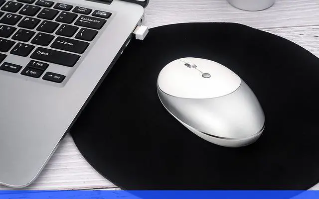 Alt view image 7 of 7 - Bluetooth Wireless Mouse with Rechargeable Slient 3 Modes 2.4G + Bluetooth 3.0 / 5.0 Mouse Compatible with iPhone,iPad, MAC OS,Windows, Android Devices