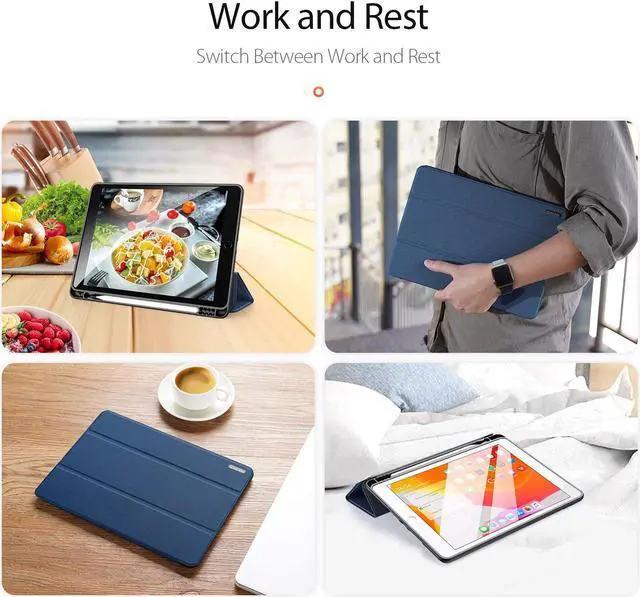 Alt view image 7 of 7 - iPad 8th Generation 2020 / iPad 7th Generation 2019 10.2 inch Case with Pencil Holder, Soft TPU Back and Magnetic Trifold Stand Cover with Auto Sleep / Wake for iPad 8 10.2" 2020 / iPad 7 10.2 2019