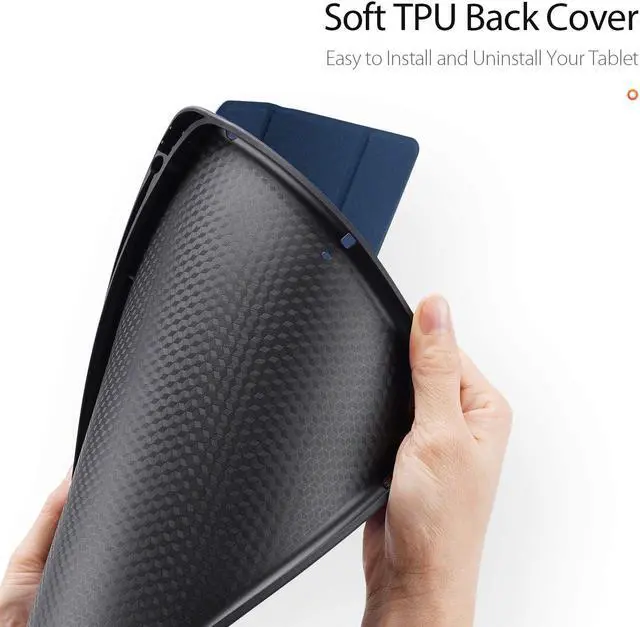 Alt view image 4 of 7 - iPad 8th Generation 2020 / iPad 7th Generation 2019 10.2 inch Case with Pencil Holder, Soft TPU Back and Magnetic Trifold Stand Cover with Auto Sleep / Wake for iPad 8 10.2" 2020 / iPad 7 10.2 2019