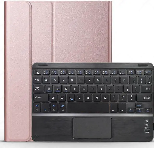 Main image of Wireless Bluetooth Keyboard Case for Samsung Galaxy A7 10.4 Inch 2020 Model SM-T500 SM-505 SM-T507 PU Leather Protective Cover with Touchpad
