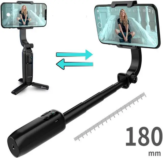 Alt view image 3 of 7 - Gimbal Stabilizer for Smartphone Vimble One Anti-Shake Foldable Gimbal Handheld Selfie Stick Tripod for iPhone Android with 18cm Extensional Stick, Vlog YouTube Live Video TikTok