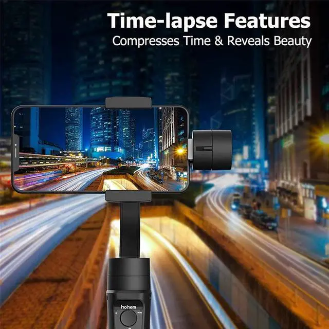 Alt view image 4 of 7 - 3-Axis Gimbal Stabilizer for iPhone 12 11 PRO MAX X XR XS Android Smartphone with Inception Sport Mode Object Face Tracking Motion Time-Lapse Quick Balance Handheld Gimbal for Vlog Youtuber Live Video