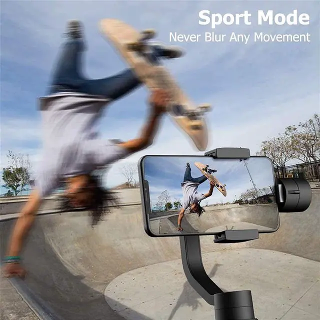 Alt view image 5 of 7 - 3-Axis Gimbal Stabilizer for iPhone 12 11 PRO MAX X XR XS Android Smartphone with Inception Sport Mode Object Face Tracking Motion Time-Lapse Quick Balance Handheld Gimbal for Vlog Youtuber Live Video