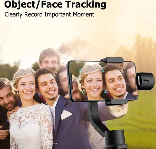 Alt view image 2 of 7 - 3-Axis Gimbal Stabilizer for iPhone 12 11 PRO MAX X XR XS Android Smartphone with Inception Sport Mode Object Face Tracking Motion Time-Lapse Quick Balance Handheld Gimbal for Vlog Youtuber Live Video