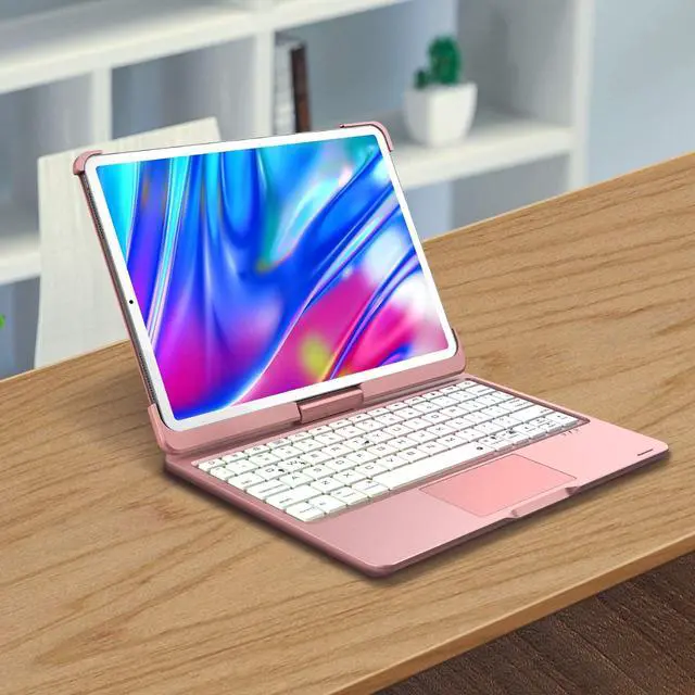 Alt view image 7 of 7 - Wireless Keyboard Case for iPad Pro 11 inch 2020 2018 – 360 Rotatable Backlight Touchpad Keyboard Cover with Pencil Holder