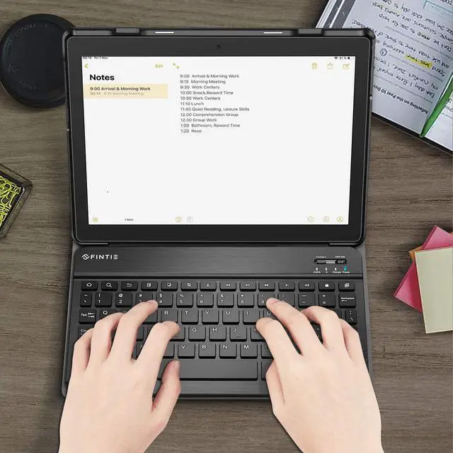 Alt view image 7 of 7 - Keyboard Case for Lenovo Smart Tab M10 HD TB-X505F / M10 TB-X605F 10.1 inch Tablet Slim Shell Lightweight Stand Cover with Detachable Wireless Bluetooth Keyboard Black