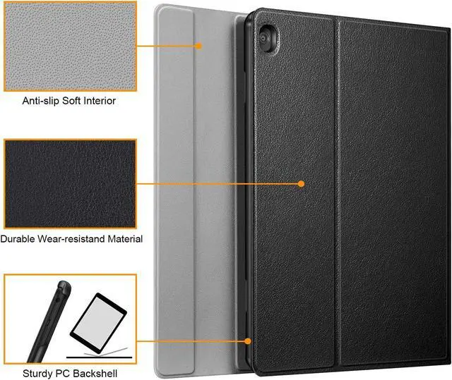 Alt view image 4 of 7 - Keyboard Case for Lenovo Smart Tab M10 HD TB-X505F / M10 TB-X605F 10.1 inch Tablet Slim Shell Lightweight Stand Cover with Detachable Wireless Bluetooth Keyboard Black