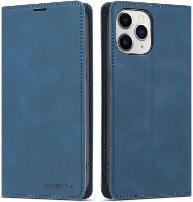 Main image of Case for iPhone 12 Pro 6.1 inch and  iPhone 12 6.1 inch Premium PU Leather Cover with Card Holder Kickstand Shockproof Flip Wallet Cover