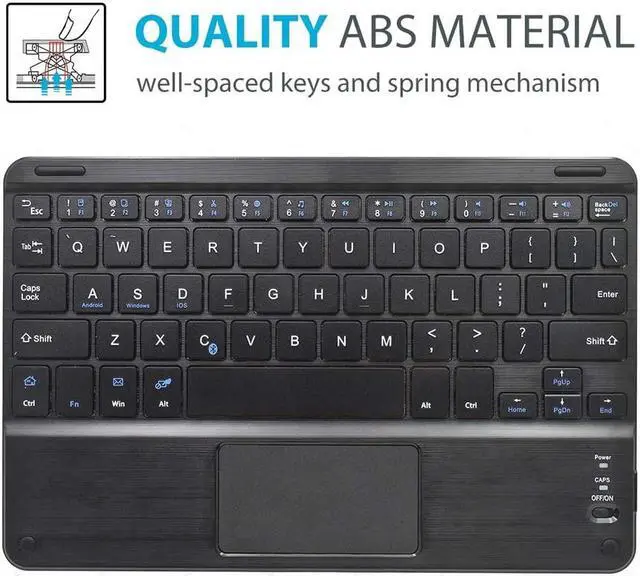 Alt view image 7 of 7 - Keyboard Case for Samsung Galaxy Tab S8 Plus 2022 / S7 FE 2021 / S7 Plus 2020 12.4 inch Removable Wireless Keyboard Trackpad with Leather Cover