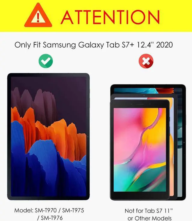 Alt view image 2 of 7 - Keyboard Case for Samsung Galaxy Tab S8 Plus 2022 / S7 FE 2021 / S7 Plus 2020 12.4 inch Removable Wireless Keyboard Trackpad with Leather Cover