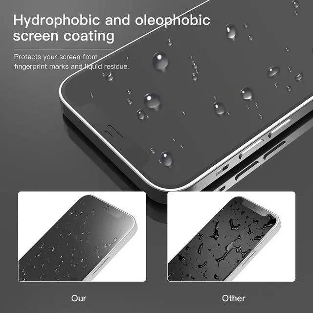 Alt view image 5 of 7 - [3 Pack] Screen Protector for iPhone 12 Pro Max 5G 6.7 inch Tempered Glass Film [Easy Installation Kit] Full Protection Durable, HD Clear, Scratch-Resistant