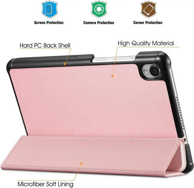 Alt view image 3 of 7 - Case for Lenovo Tab M8 / Smart Tab M8 / Tab M8 FHD - Lightweight Slim Shell Stand Cover for Lenovo Tab M8-HD TB-8505F / TB-8505X 2019 8.0 Inch Tablet