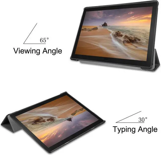 Alt view image 3 of 6 - Case for Lenovo Tab E10 ( TB-X104F ) Slim Lightweight Tri fold Stand Cover Case for Lenovo Tablet 2018 Tab E 10 10.1 Inch Display