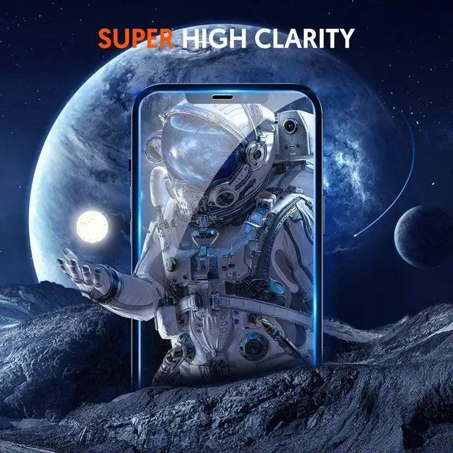 Alt view image 4 of 7 - 3 Pack - iPhone 12 Pro Screen Protector Tempered Glass [Shatterproof] Full Coverage with Alignment Frame HD Clear Film for Apple iPhone 12 / iPhone 12 Pro 6.1 Inch
