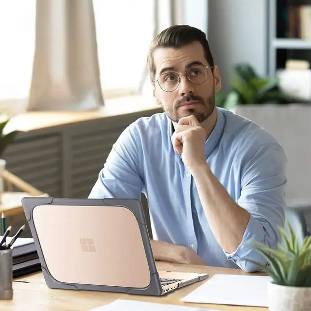 Alt view image 7 of 7 - Protective Case for Microsoft Surface Laptop 3 13.5 inch with Metal Keyboard, Heavy Duty Slim Hard Shell Cover with Fold Kickstand for 13.5 inch Surface Laptop 3 with Metal Palm Rest
