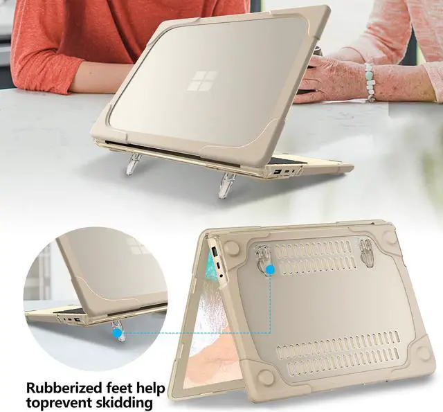 Alt view image 4 of 7 - Protective Case for Microsoft Surface Laptop 3 13.5 inch with Metal Keyboard, Heavy Duty Slim Hard Shell Cover with Fold Kickstand for 13.5 inch Surface Laptop 3 with Metal Palm Rest