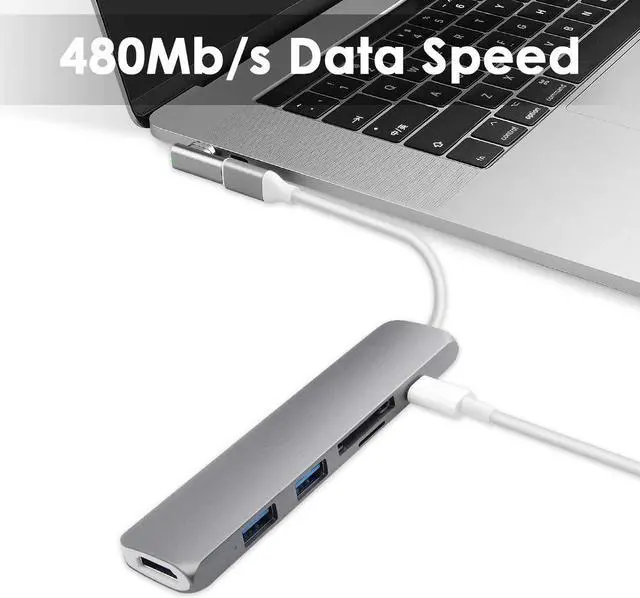 Alt view image 4 of 7 - Magnetic USB C Adapter 9 Pins Magnetic Adapter Support Magnetic Charger 100W & 480Mb/s Data Transfer Compatible with MacBook Pro / Air and More USB Type C Devices