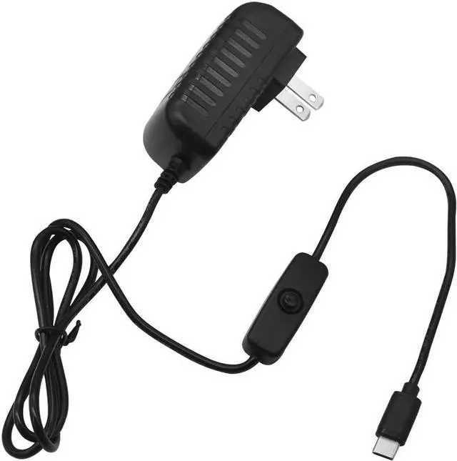 Alt view image 2 of 6 - RPI 4 Power Charger Raspberry Pi 4 Power Supply USB-C (Type C) Charger Adapter 5V 3A with On/Off Switch for Raspberry Pi 4 Model B, Pi 4