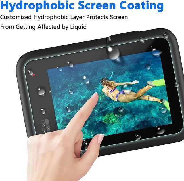 Alt view image 6 of 7 - Screen Protector for GoPro Hero 9 Black Tempered Glass Screen Protector + Tempered Glass Lens Protector + Tempered Glass Small Display Film for Go Pro Hero9 Action Camera