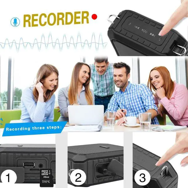 Alt view image 7 of 7 - Voice Amplifier Microphone Headset 18W Portable Mini Wired PA System Waterproof Personal Speaker and Mic as Voice Amp / Recorder / Bluetooth Speaker / Powerbank for Teacher Classroom ect